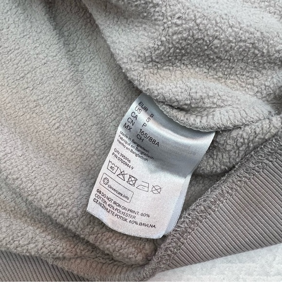 divided🏙️nyc Logo Oversized Cropped Sweatshirt Beige Size S - Picture 8 of 11